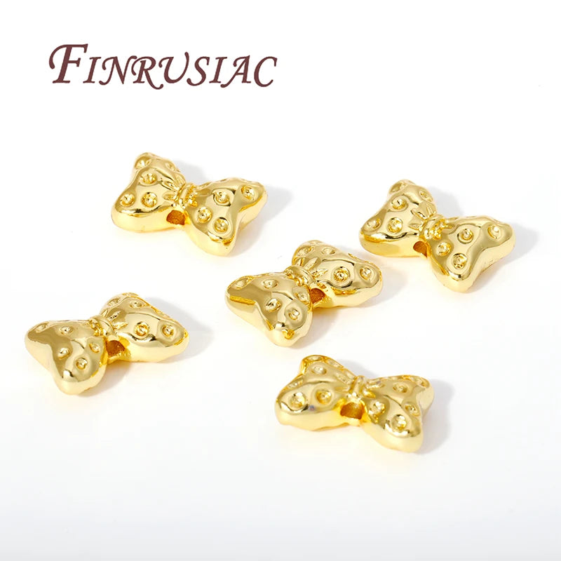 18K Gold Plated Bow Spacer Beads | DIY Jewelry Making Supplies Jewelry Spacer Beads P3