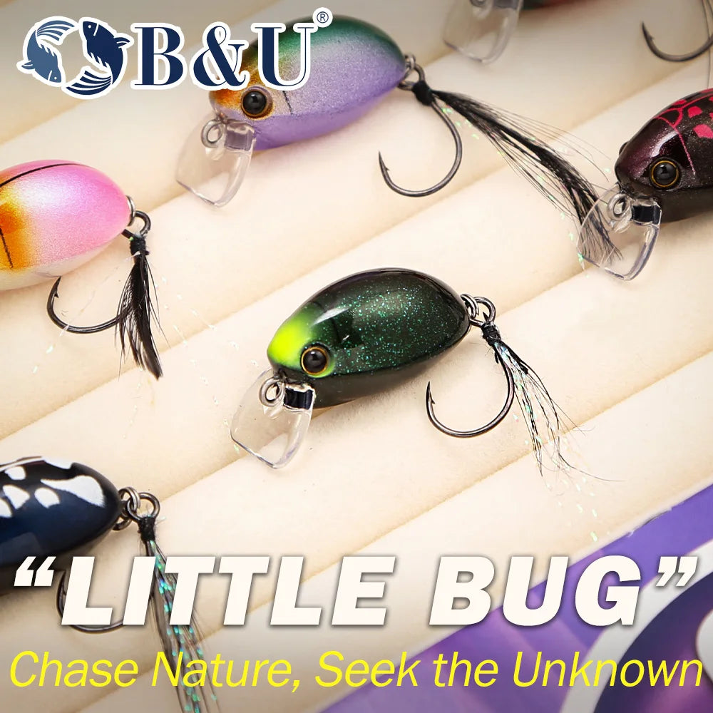 B&U Little Bug Crankbait Lure – Trout Perch Bass Fishing Crankbait Fishing Lure P3