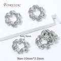 18K Gold Plated Rhinestone Bezel Spacer Beads | DIY Jewelry Jewelry Making Beads P3 Rhodium Plated 2 pieces
