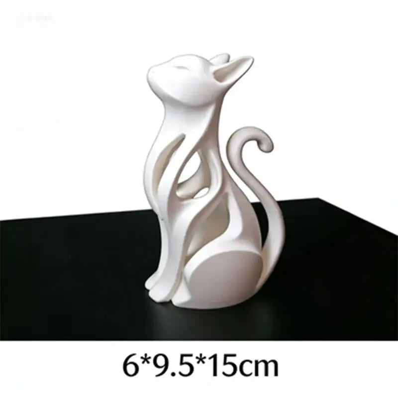 3D Printed Sitting Cat Sculpture | Minimalist Home Decor Gift Decorative Sculpture P3