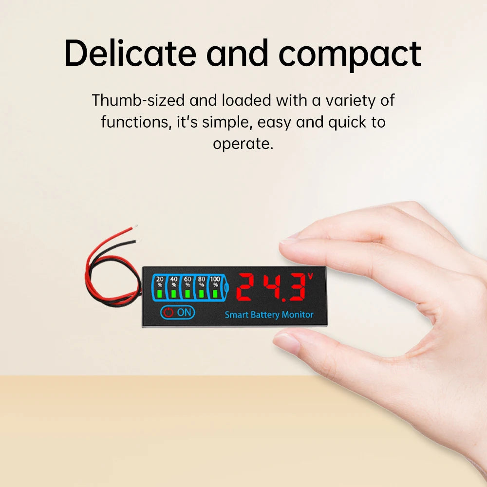 DC 7–55V Battery Level Indicator | 12V 24V 36V 48V LED Tester Battery Level Indicator P3