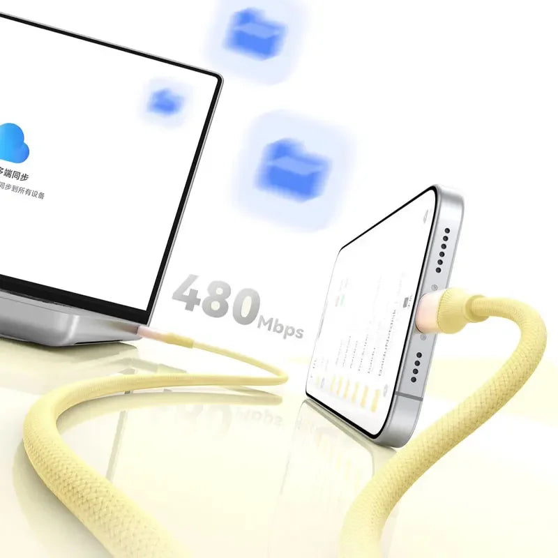 120W USB-C Fast Charging Nylon Braided Cable – iPhone & USB-C USB-C Charging Cable P3