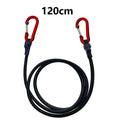 Elastic Bungee Cord with Carabiner | Camping Luggage Binding Bungee Cord Carabiner P3 120cm