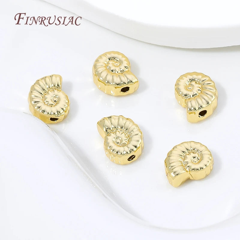 18K Gold Plated Conch Spacer Beads – DIY Jewelry Making Jewelry Making Beads P3