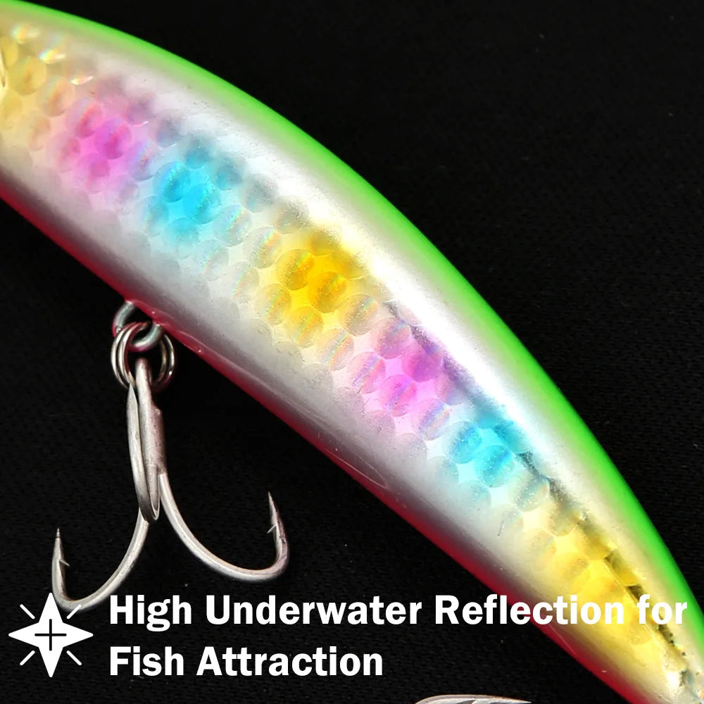 B&U 9cm Saltwater Sinking Minnow Lure | Sea Bass Hard Bait Saltwater Fishing Lure P3