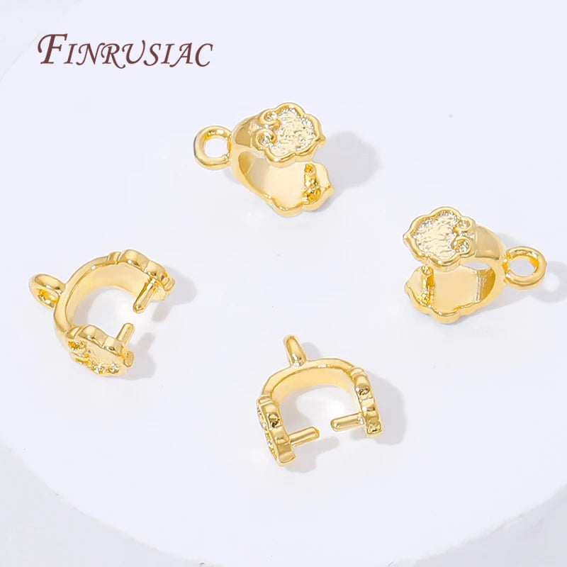 18K Gold Plated Pinch Bail Clasp | DIY Jewelry Findings Jewelry Making Findings P3