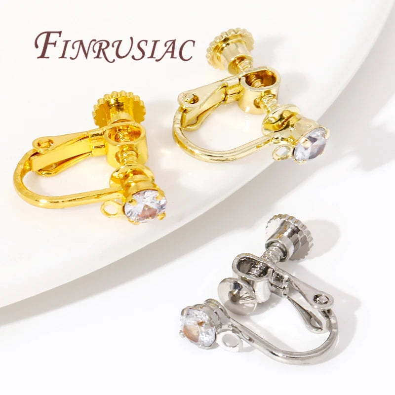 14K/18K Gold Plated Screw Clip Earring Converters | DIY Findings Earring Findings P3