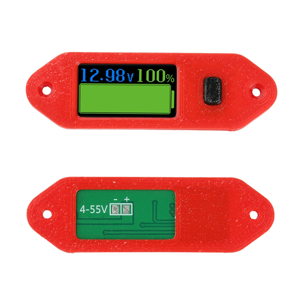 Gaqqee DC 4–55V Programmable Voltmeter & Battery Indicator Digital Voltmeter P3 Red