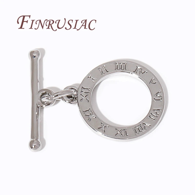 18K Gold Plated OT Toggle Clasp for Necklaces & Bracelets DIY Jewelry Clasp Finding P3 Rhodium Plated 4 Pieces