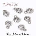 18K Gold Plated Brass Rhinestone Pendant Charm | DIY Jewelry Jewelry Pendant Charm P3 Rhodium Plated 5 pieces