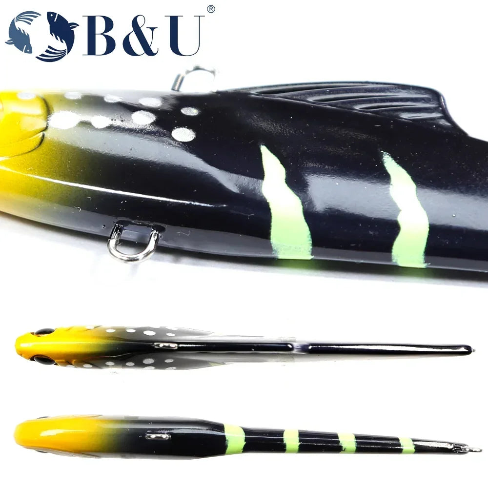 B&U 100mm Vibration Blade Lure – Bass Pike Saltwater Sinking Vibration Blade Lure P3