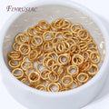 18K Gold Plated Round Circle Connector Ring – DIY Jewelry Making Jewelry Making Findings P3 18K Real Gold Plated 0.7x4mm-50pcs