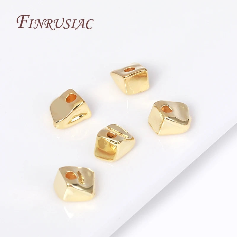 18K Gold Plated Brass Irregular Spacer Beads – DIY Jewelry Jewelry Spacer Beads P3