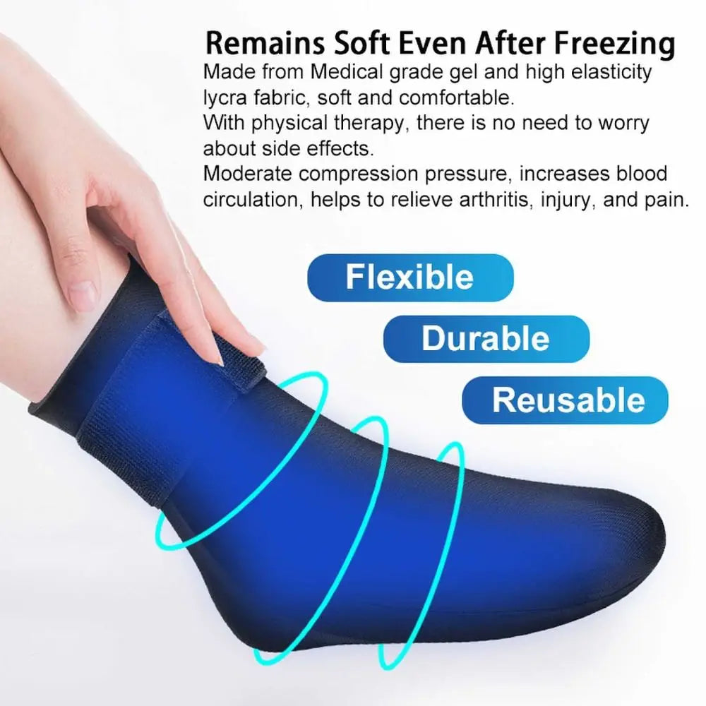 Hot Cold Gel Compression Therapy Socks – Reusable Foot Wrap Therapy Compression Sock P3