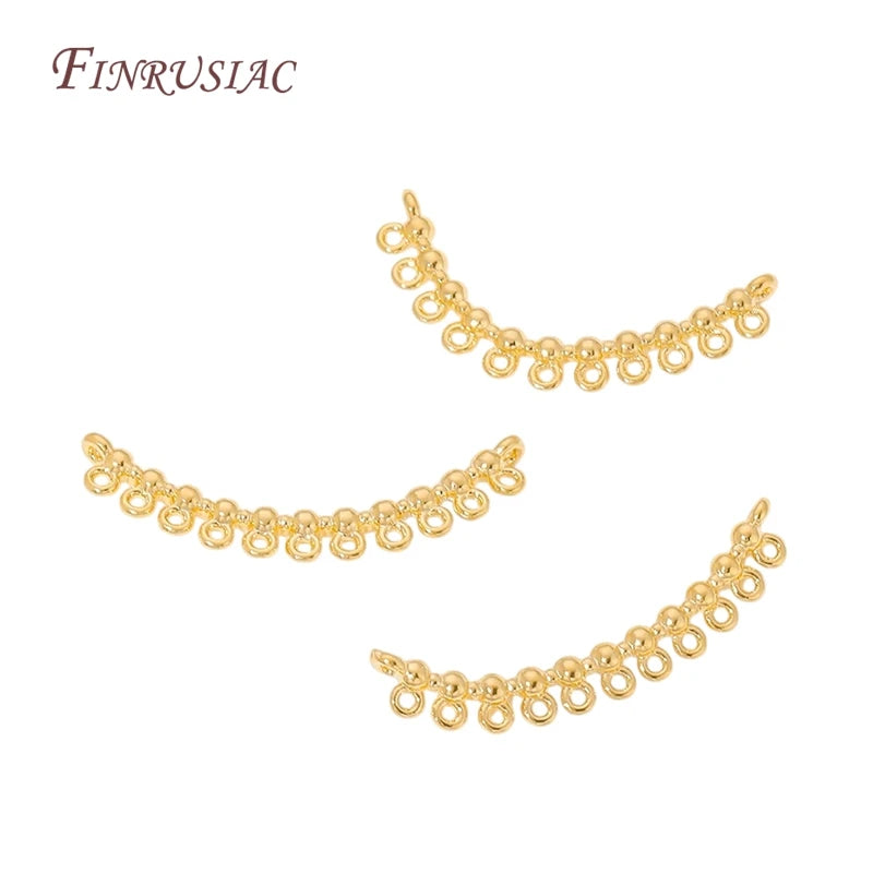 18K Gold Plated Multi-Loop Curved Connector | DIY Earring Findings Earring Findings P3