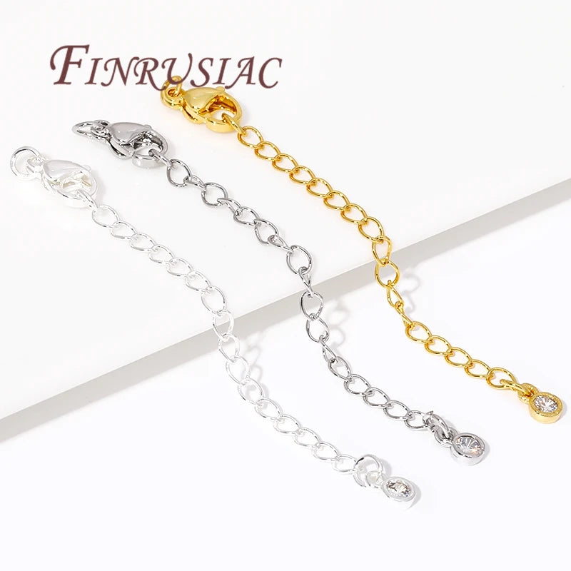 18K Gold Plated 5cm Extension Chain Lobster Clasp – DIY Jewelry Jewelry Extension Chain P3