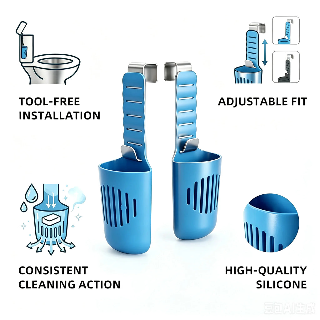 Silicone Toilet Tank Tablet Holder – Cleaner & Deodorizer Toilet Cleaner Holder P3
