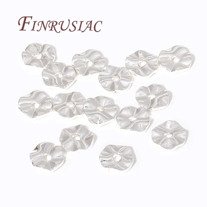 Gold Plated Wavy Spacer Beads – DIY Jewelry Making Findings Jewelry Making Beads P3 Silver Plated 8mm-50pcs