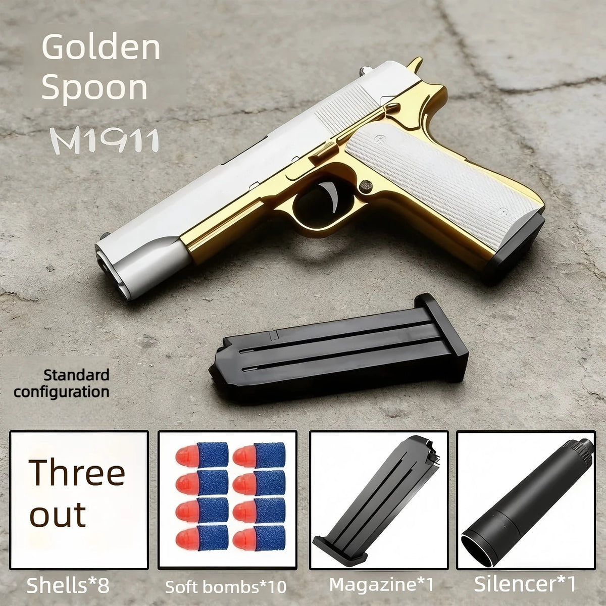 Shell Ejecting Soft Bullet Toy Pistol – Kids Outdoor Gift Toy Pistol P3
