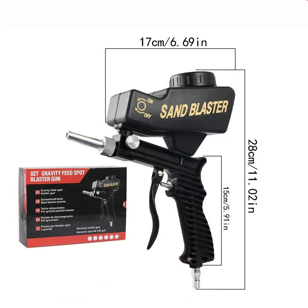 Handheld Pneumatic Sandblasting Gun – Adjustable Abrasive Blaster