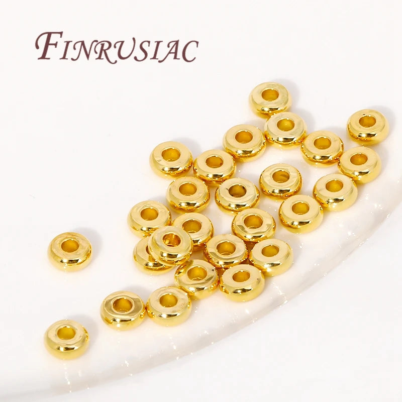 18K Gold Plated Brass Spacer Beads 4mm 5mm | DIY Jewelry Jewelry Spacer Beads P3