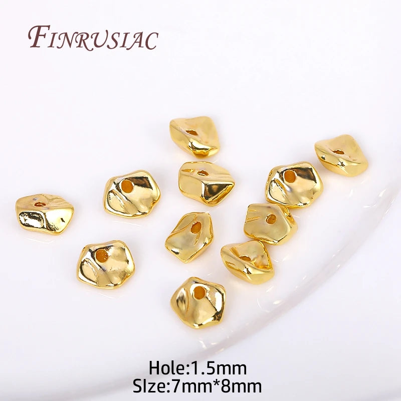 18K Gold Plated Irregular Spacer Beads – DIY Jewelry Making Jewelry Spacer Beads P3 18K Gold Plated 10 Pieces