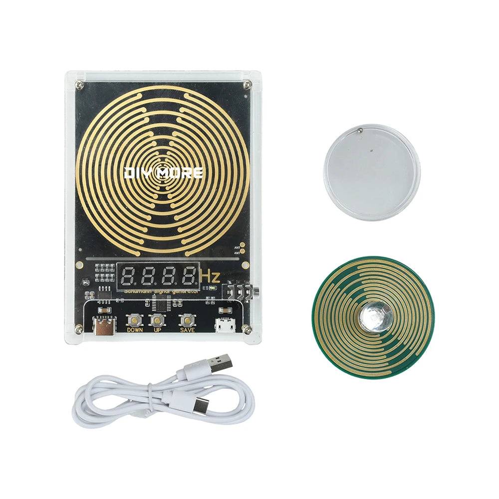 Gaqqee Schumann Wave Generator – 0.01–9999 Hz, Type-C & Audio Jack Frequency Signal Generator P3 Type C Port