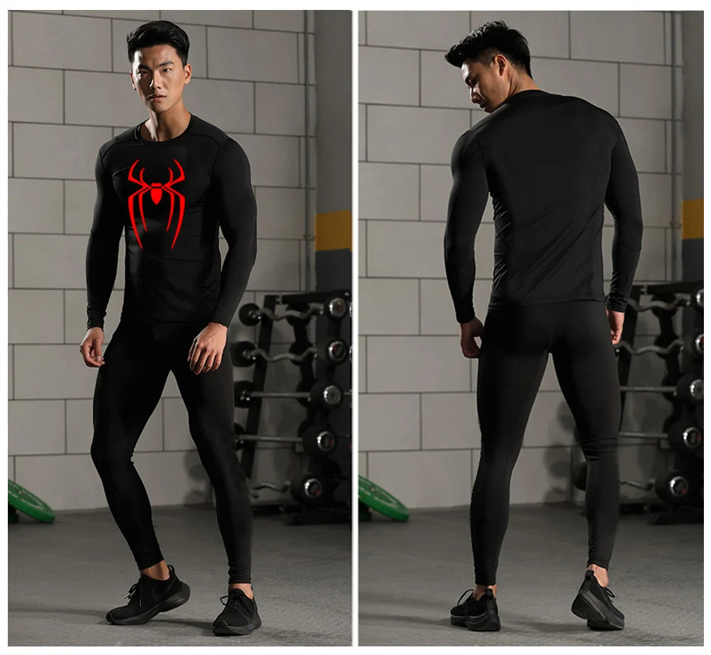 Men's Superhero Thermal Compression Long Johns Set S–4XL Thermal Compression Set P3
