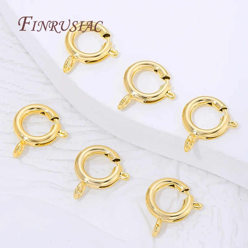 9mm 18K Gold Plated Circle Spring Clasps – DIY Jewelry Findings Jewelry Clasps & Findings P3