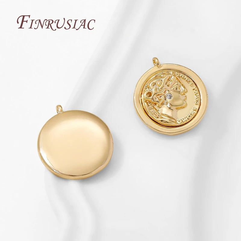 18K Gold Plated Elizabeth Charm Pendants | DIY Jewelry Making Jewelry Charm Pendant P3