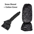 2-in-1 Car Ice Scraper Mitt | Waterproof Windshield Snow Tool Car Ice Scraper Mitt P3 Black and Glove