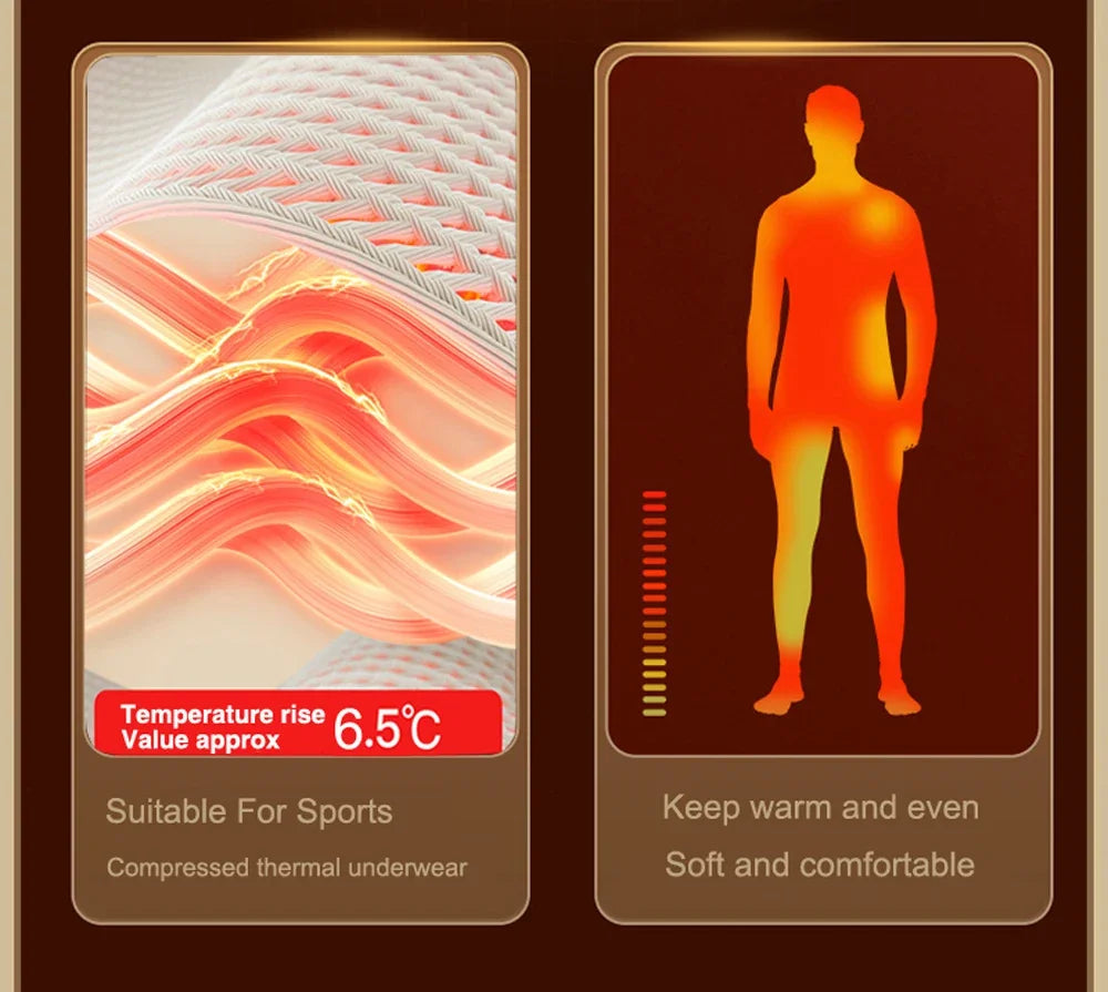 Men's Fleece Thermal Underwear Set | Base Layer Tights S–4XL Thermal Underwear Set P3