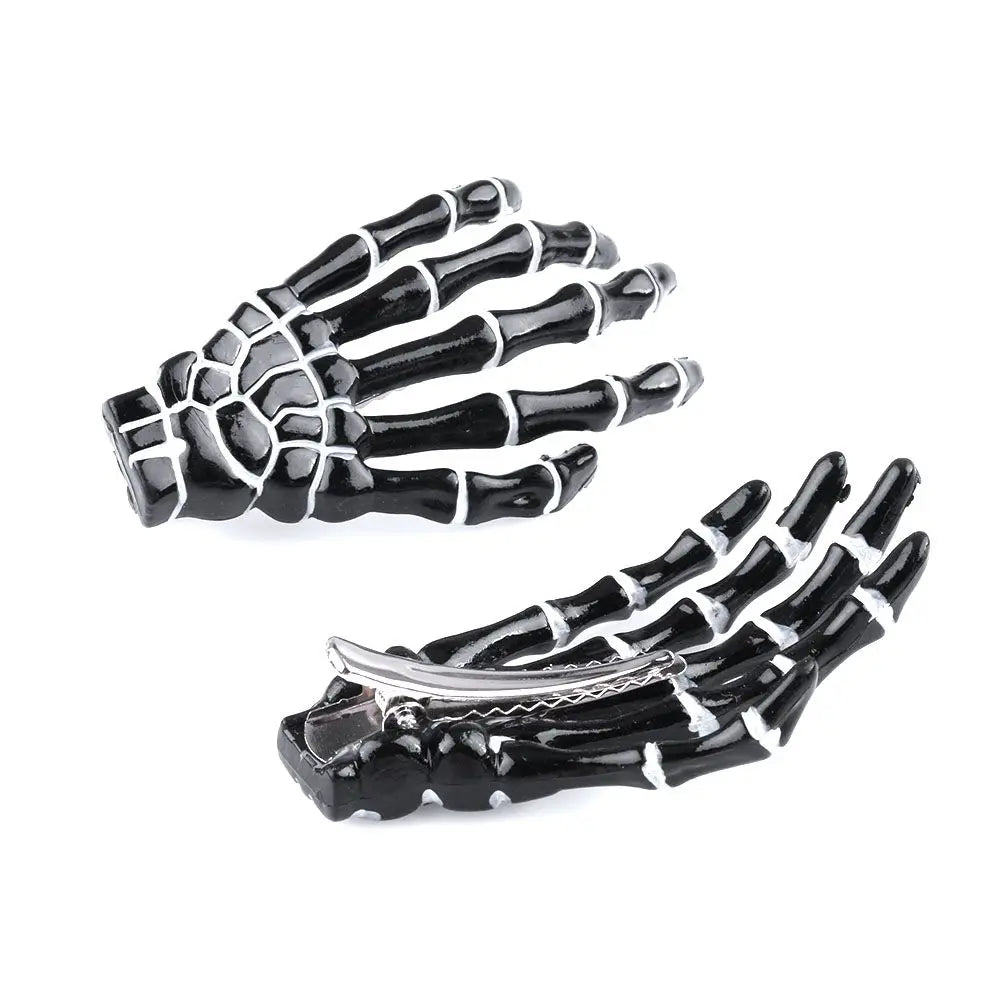2PCS Skull Skeleton Hand Hair Claw Clips – Halloween Accessories Halloween Hair Clip P3