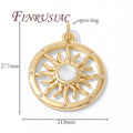 18K Gold Plated Brass Sun Charms – DIY Jewelry Pendants Jewelry Charms & Pendants P3 18K Real Gold Plated 4 pieces