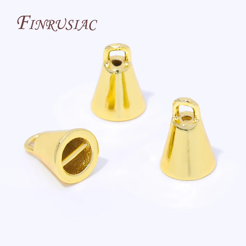 14K Gold Plated Bead End Caps Loop Connectors – DIY Jewelry Jewelry Findings P3