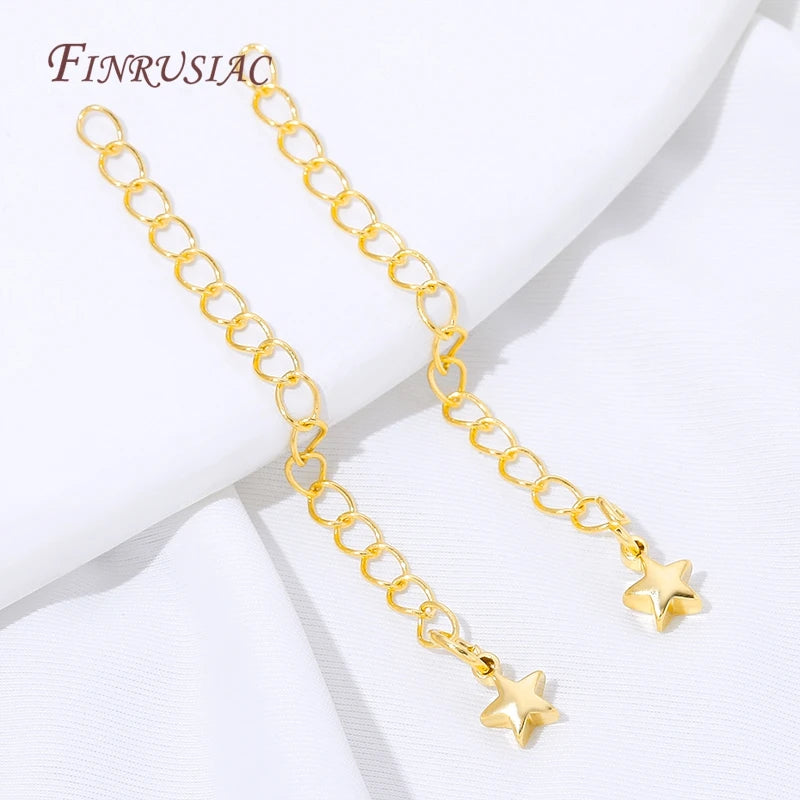 18K Gold Plated Star Chain Extender – Oval Cable Extension Jewelry Chain Extender P3