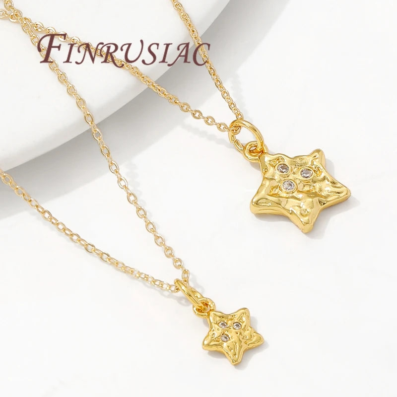 18K Gold Plated Dainty Star Charms for DIY Earring & Necklace Jewelry Charm Pendant P3