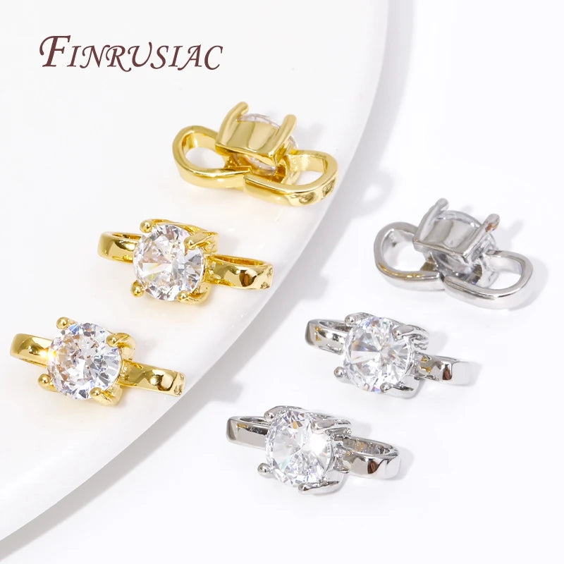 18K Gold Plated Zircon Clasp Connectors – DIY Jewelry Making Jewelry Clasp Connector P3