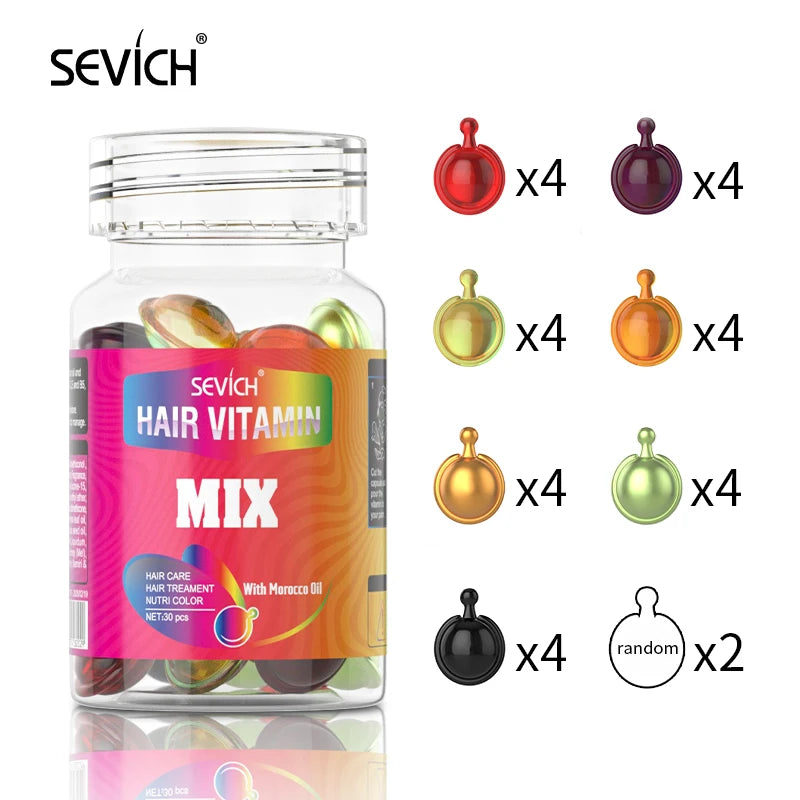Sevich Hair Vitamin Capsules – Keratin & Moroccan Oil Serum Hair Treatment Capsules P3