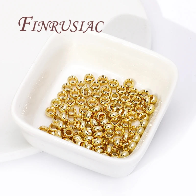 18K Gold Plated Spacer Beads 4mm–8mm | DIY Jewelry Making Jewelry Spacer Beads P3