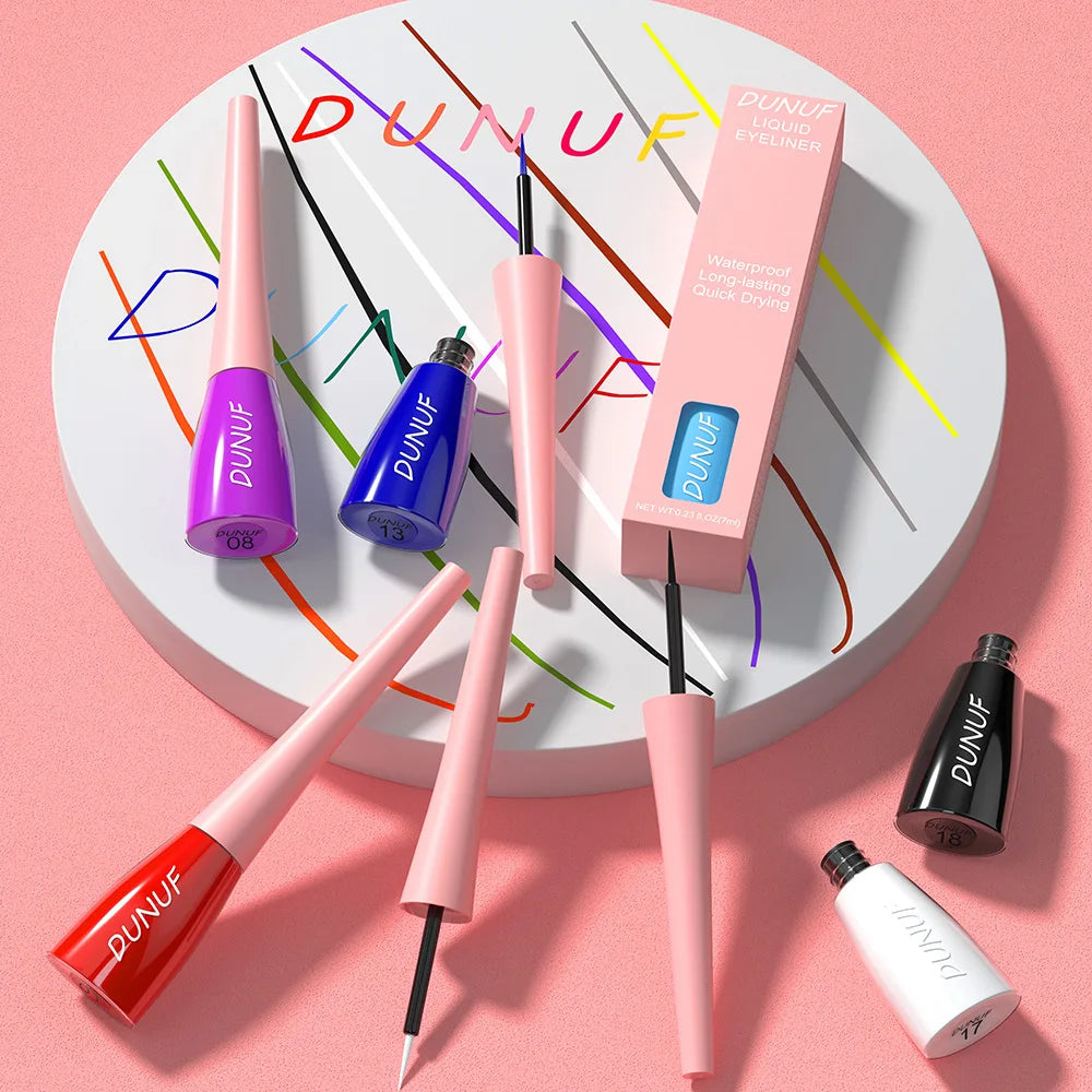 DUNUF Waterproof Liquid Eyeliner – Smudge-Proof, Long-Wearing Liquid Eyeliner P3