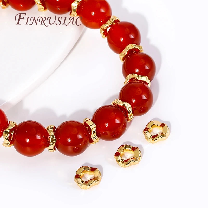 18K Gold Plated Brass Spacer Beads 6/8/10mm – Jewelry Making Jewelry Spacer Beads P3