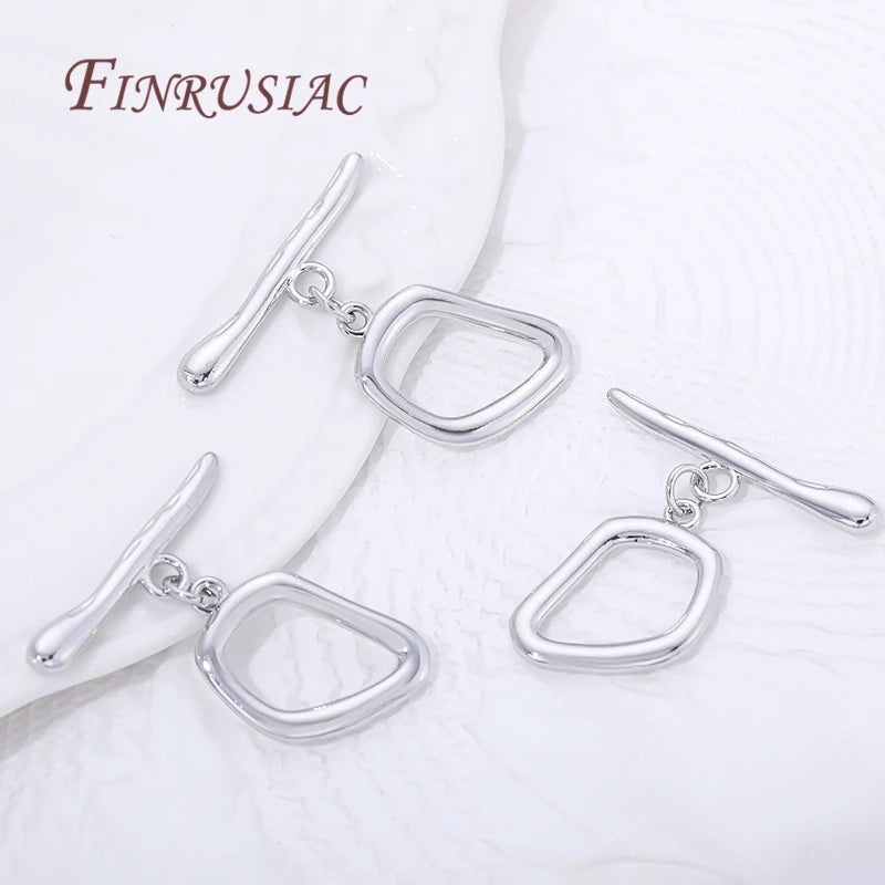 Rhodium Plated Toggle OT Clasps for Necklace & Bracelet Making Jewelry Clasps P3