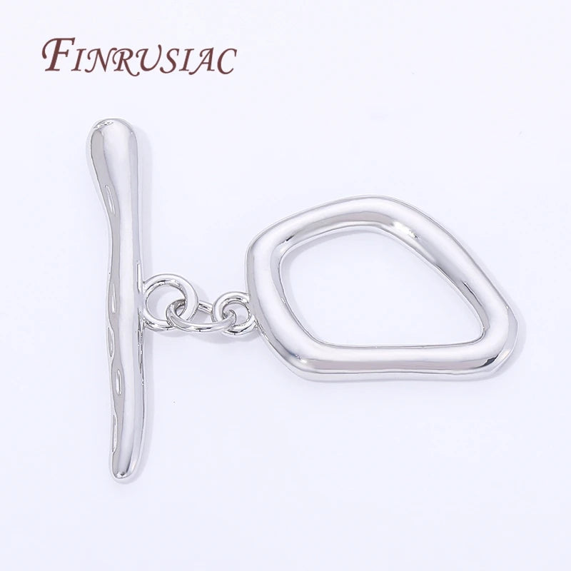 Rhodium Plated Toggle OT Clasps for Necklace & Bracelet Making Jewelry Clasps P3
