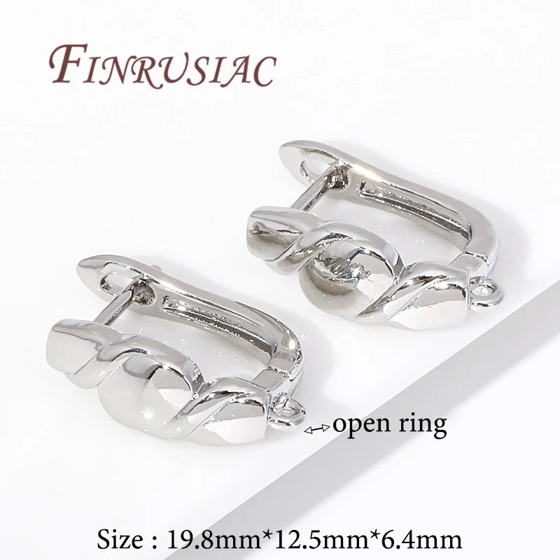 18K Gold Plated DIY Earring Hooks & Fasteners – Anti-Allergy Earring Findings P3 Rhodium Plated 1 pair