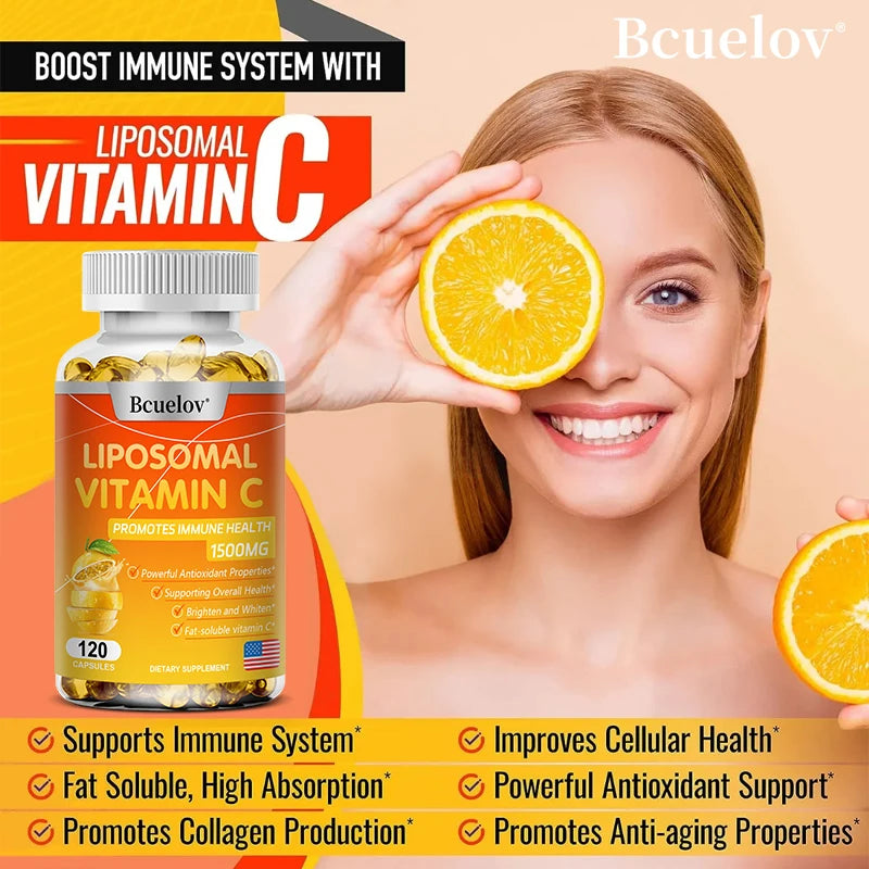 STRESSXCEL Liposomal Vitamin C Capsules | Antioxidant & Skin Vitamin C Supplement P3