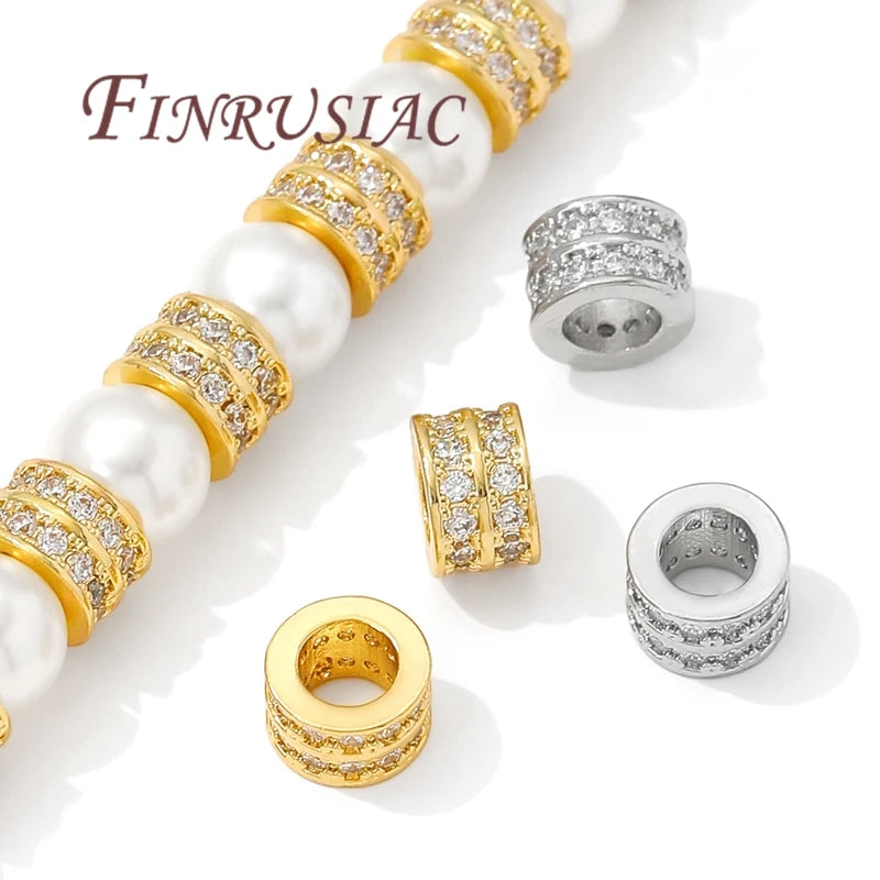 18K Gold Plated Spacer Beads 8mm×5mm | DIY Jewelry Making Jewelry Spacer Beads P3