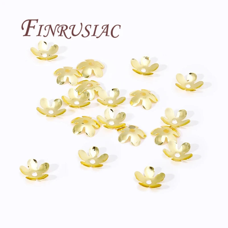 18K/14K Gold Plated Flower Bead Caps – DIY Jewelry Spacers Jewelry Bead Caps P3