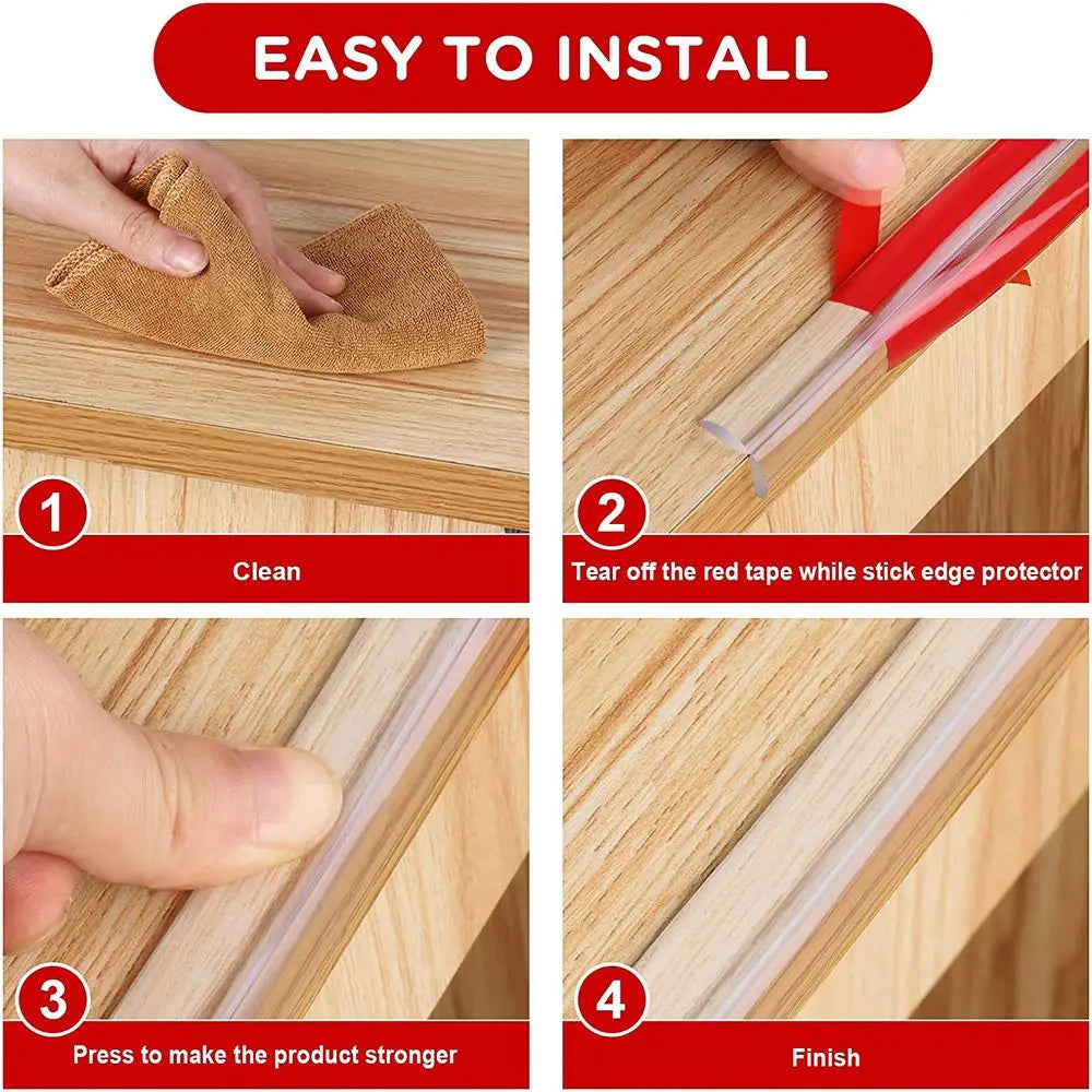 Baby Proofing Corner Guard & Table Edge Protector – Clear PVC Corner Edge Guard P3