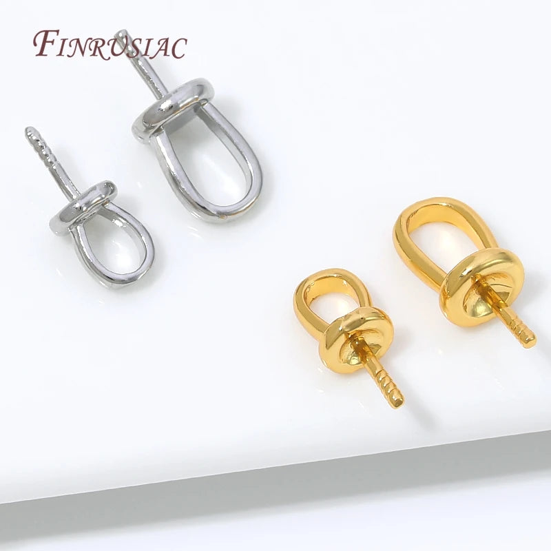 18K Gold Plated U-Shape Bail Pin Pearl Cap – DIY Jewelry Findings Jewelry Findings P3